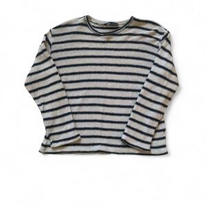 Zara Black and Cream Knit Sweater